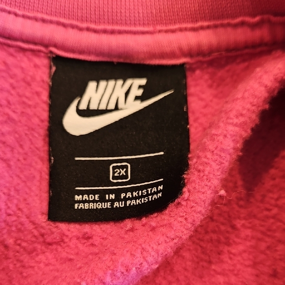 Nike Icon Clash Pink Scribble Swoosh Cropped Sweatshirt 2X - Picture 11 of 12